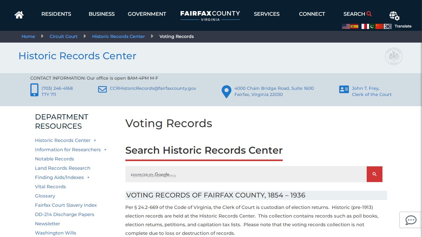 Voting Records | Circuit Court